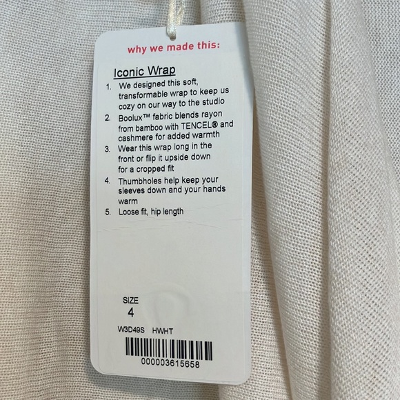 NWT Lululemon Iconic Wrap Top 4 Beige Oatmeal - Picture 4 of 13